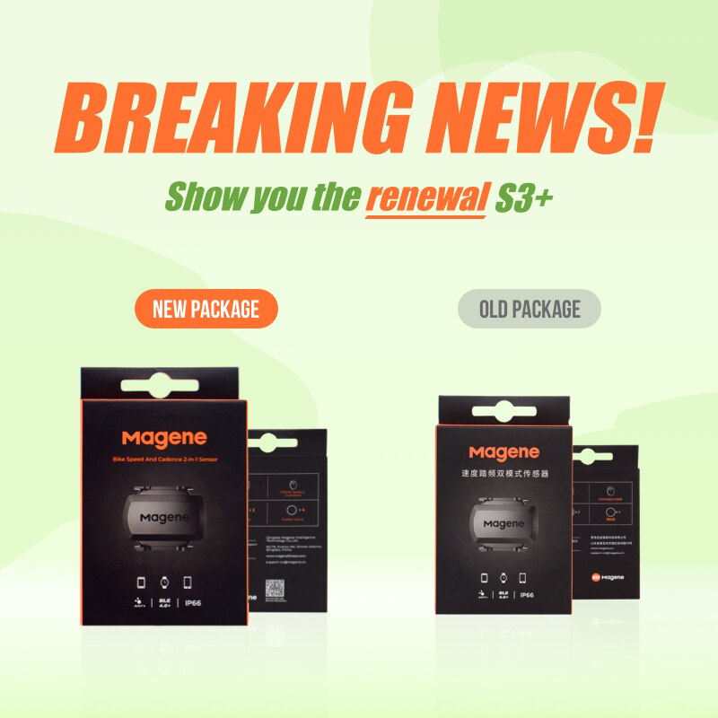 Magene S3 + Geschwindigkeit/Kadenz Sensor Ameise + Bluetooth Computer Tacho für Strava Garmin iGPSPORT Bryton Fahrrad Computer kabellos