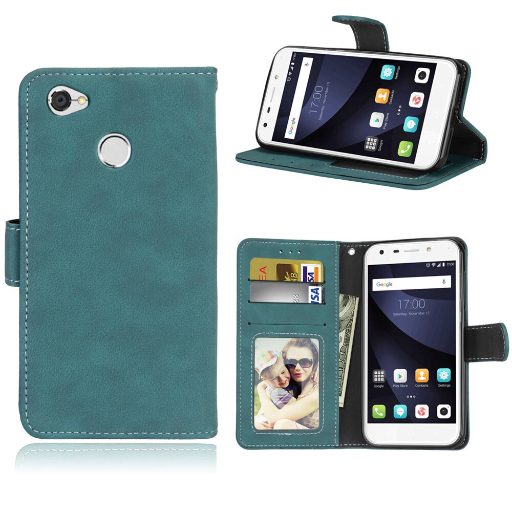 Flip Bag For ZTE Blade A6 Case Flip Leather Case For ZTE Blade a6 Wallet Style Stand Cover For ZTE Blade A6 Lite Cover: blue