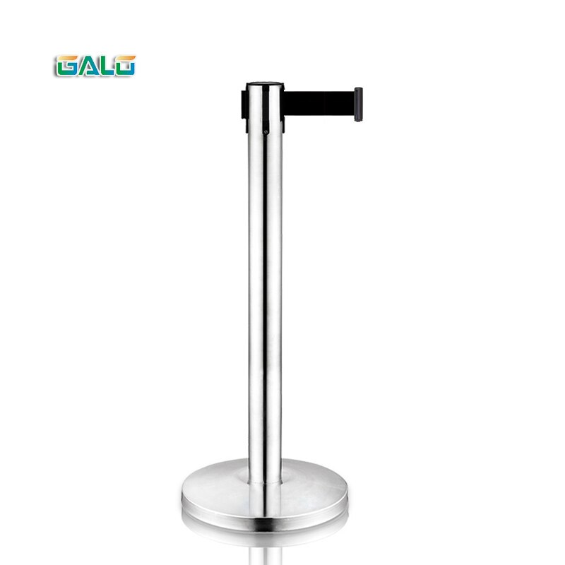Aceally Retractable Belt Queue Barrier Post System Stanchions Sign for with 2 meters/6.5 feet Belt Safety Barries: Black
