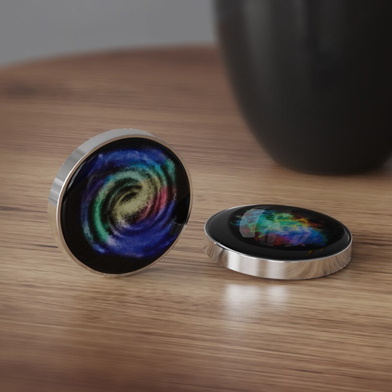 Metal Fidget Toys Adult Desktop Stress Relief Metal Bauble Aluminum Galaxy Star Toy Kinetic Round Spinner Anti Stress Toy