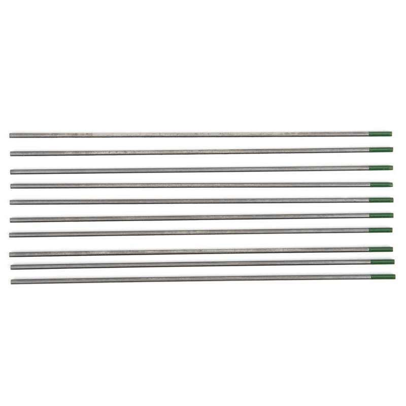 10 Stuks Tungsten Elektroden Wp 2X150Mm Tig Lassen Pure Argon Arc Naald Groen Hoofd Pure Wolfraam Elektrode: Default Title