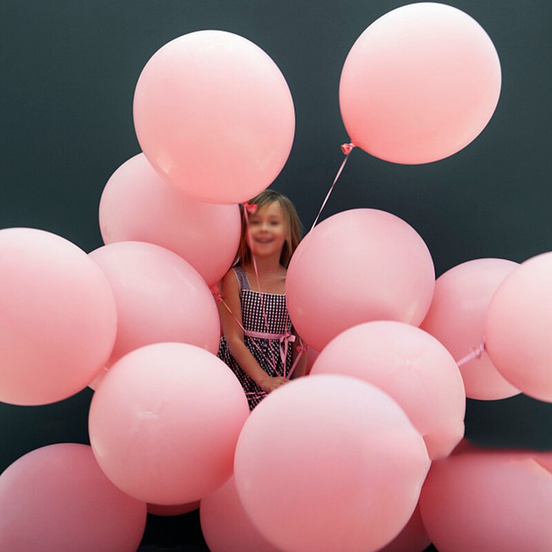A lot Matte Pure Pink Balloons Wedding Decoration Birthday Party Baby Shower Round Helium Ballon 5inch12inch 18inch 36inch