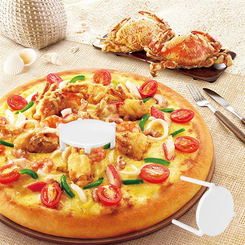 Soporte ahorrador de Pizza, trípode de plástico blanco, estante de fijación, caja de Pizza, accesorios de cocina para hornear, 200 Uds.
