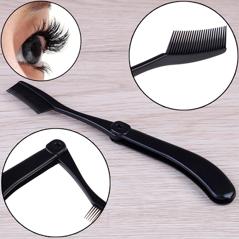 Femmes sourcil cils peigne outil d'extension de cils pliable cils peigne maquillage pinceaux outils