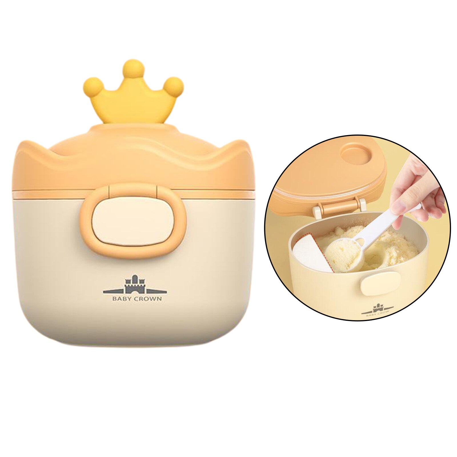 Portable Formula Dispenser with Carry Handle for Travel Outdoor Infant: Yellow S