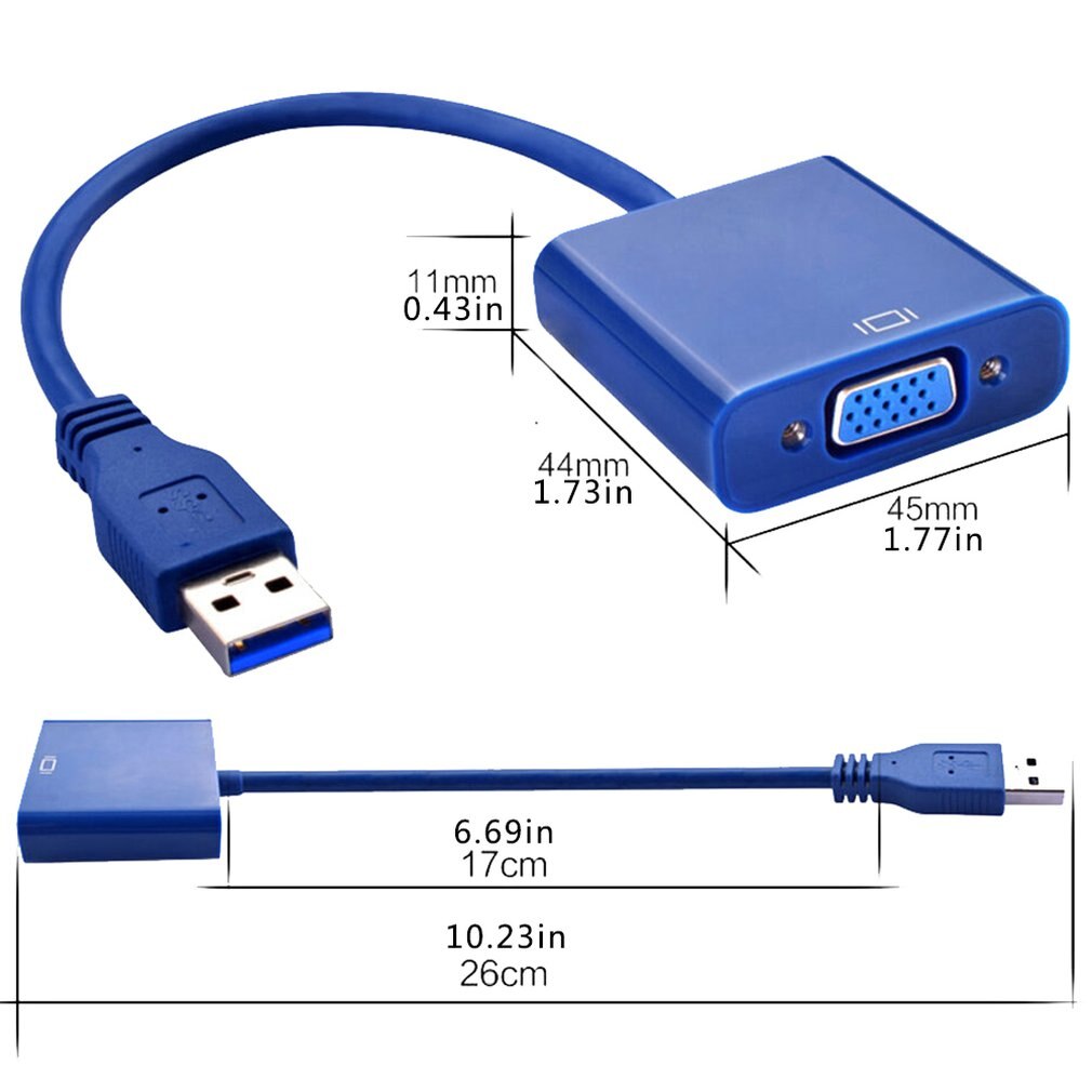 1080P Usb 3.0 Naar Vga Video Grafische Kaart Voor Windows Usa Display Externe Adapter Driver-Gratis Adapter