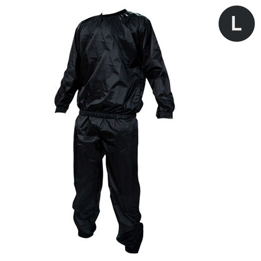 Sauna Suit Heavy Duty Fitness Weight Loss Sweat Sauna Suit Exercise Gym Anti-Rip Black Sweat Sauna Suit Exercise Gym Anti-Rip: l