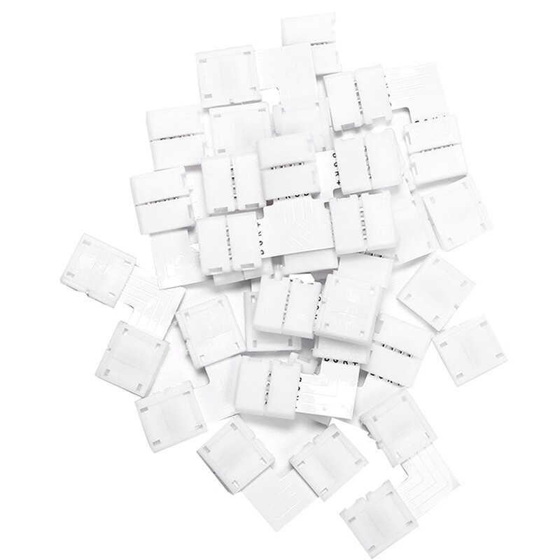 95Pcs Led Strip Licht Connector Kit Voor 5050 10Mm Rgb Led Light Strips Met Connectors Clips En Gereedschap