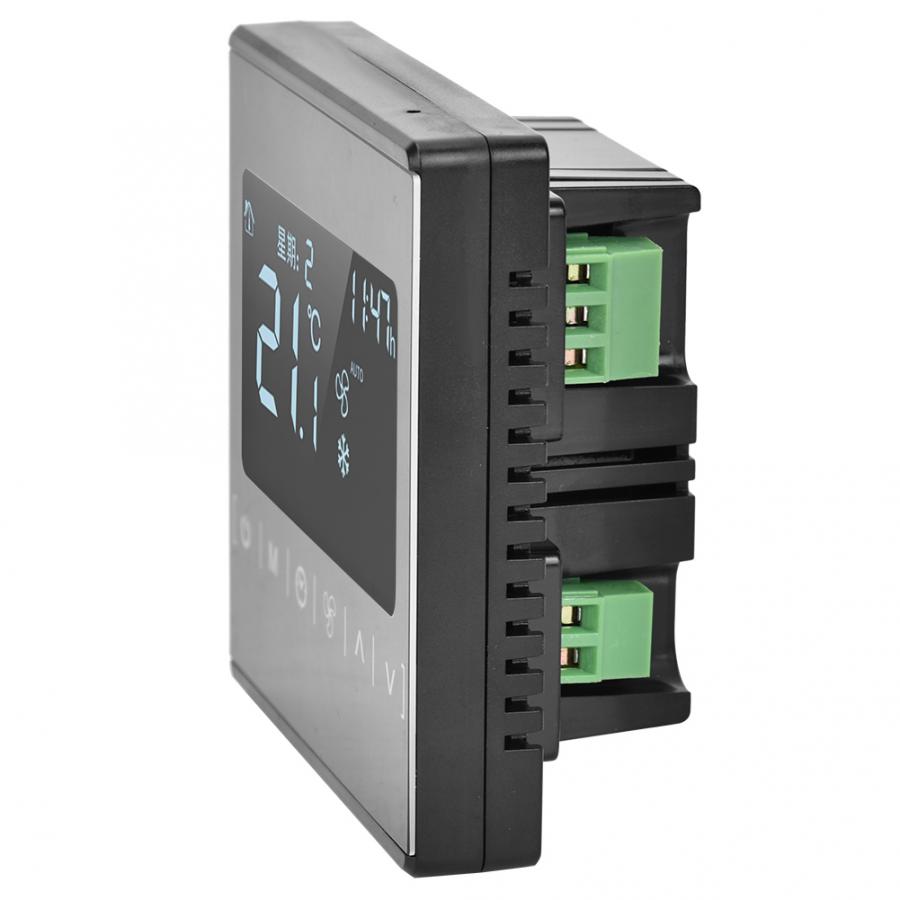 2 in 1 Fan Coil Thermostat Touch Intelligent Digital Display Thermostat Air Conditioner Thermostat