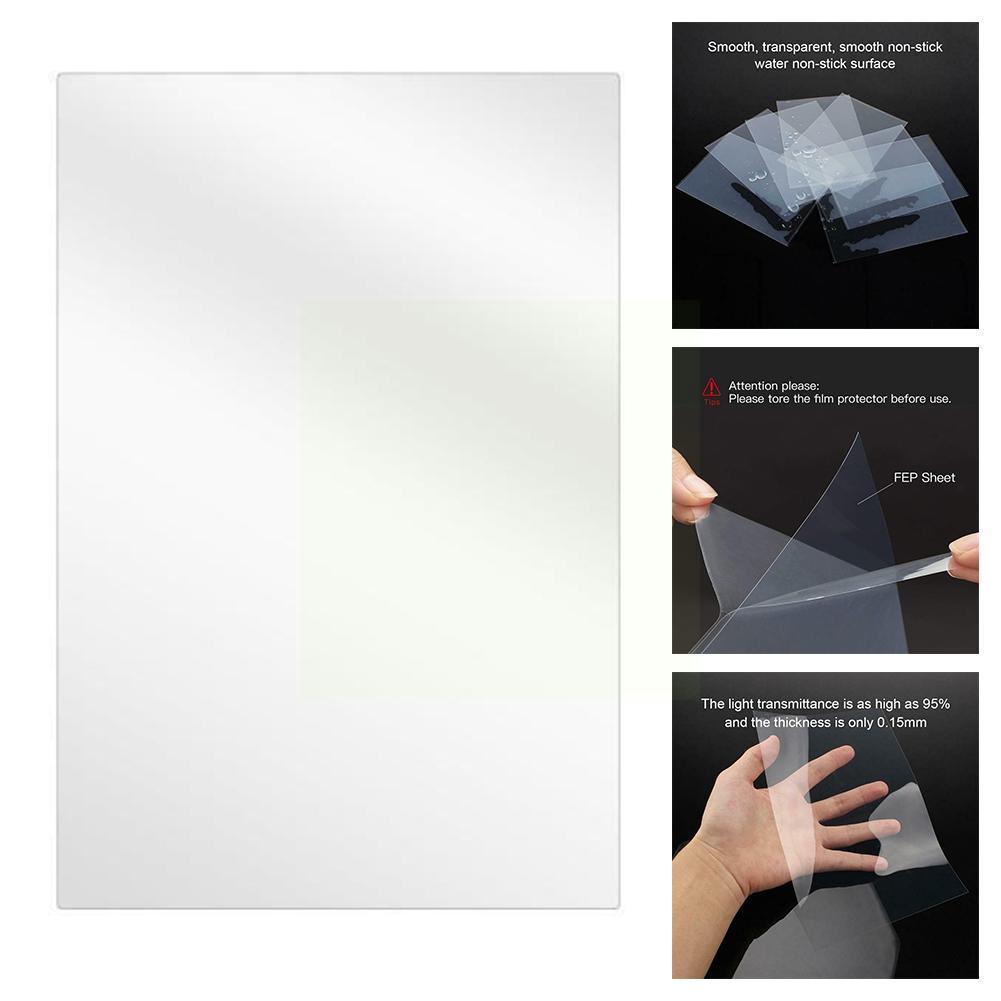 5Pcs Fep Film Voor 3D Printer Release Film Licht Hechting Film Corrosie Fep Transmissie 0.15Mm Weerstand Film Licht cast
