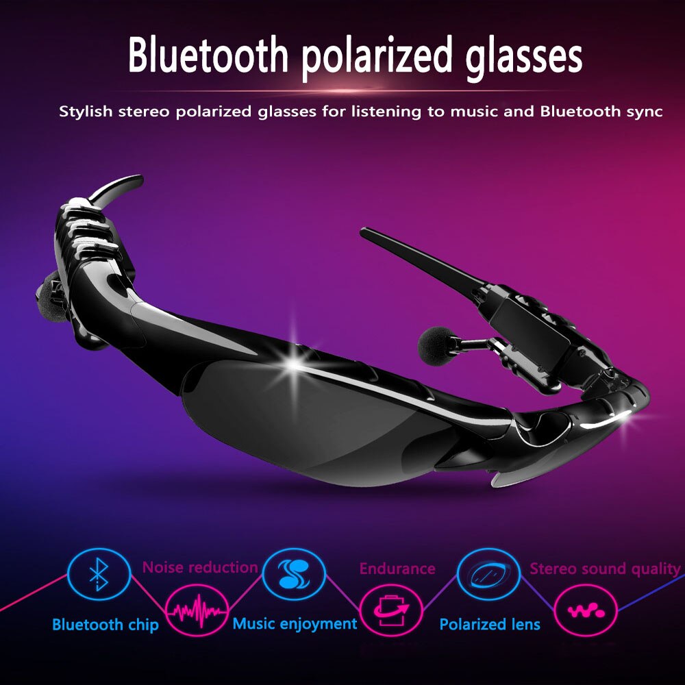Smart Stereo Bluetooth Zonnebril Mannen 3D Gepolariseerde bril Bluetooth multifunctionele stereo auto outdoor handsfree Muziek bril