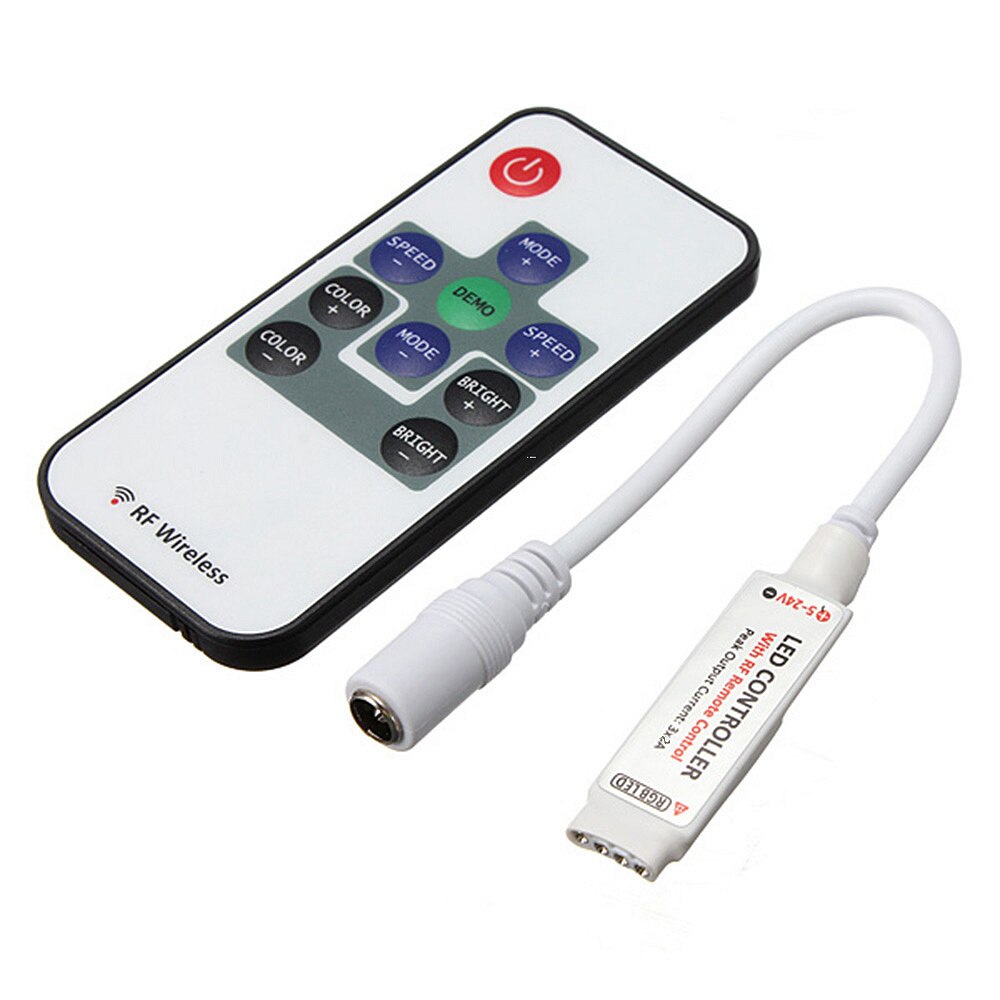Mini rgb controller 10 nyckel rf fjärrkontroll 5-2... – Vicedeal