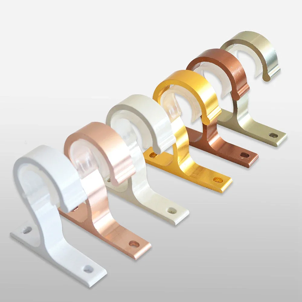 Soporte para cortinas fuerte, varilla romana, soporte para riel de ropa de aleación de aluminio, ganchos de pared para el hogar y el baño, accesorios decorativos