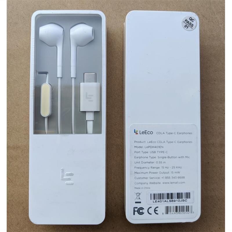 USB Type C Earphones Original Letv Leeco CDLA Earphone HiFi Chip Inbedded Continual Digital Lossless Audio For le 2 2 3 Pro Max2
