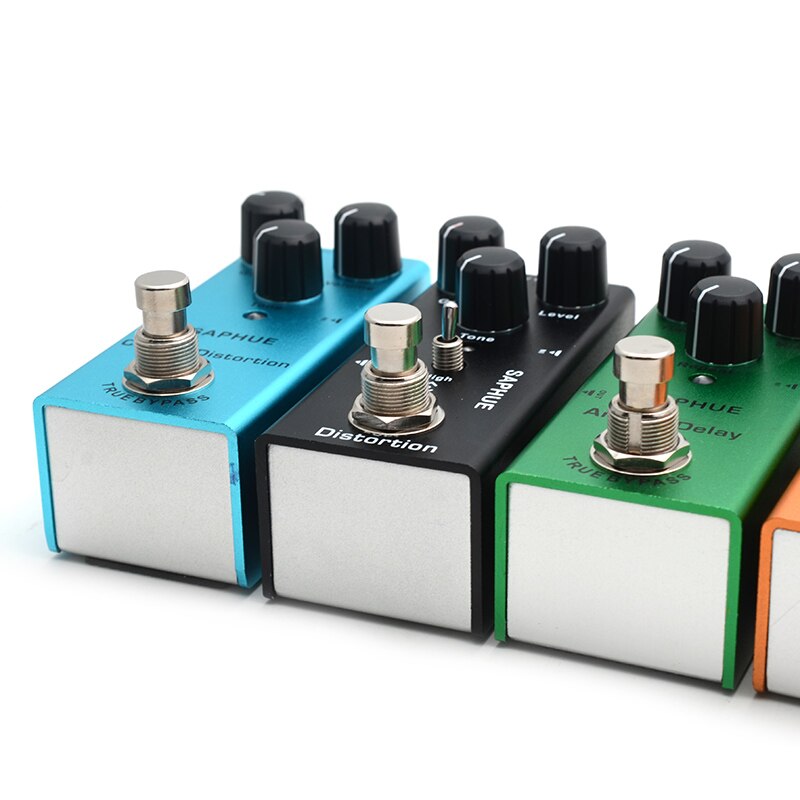 SAPHUE Electric Guitar Pedal Vintage Overdrive/Distortion Crunch/Distortion/US Dream/Classic Chorus/Vintage Phase/Digital Delay