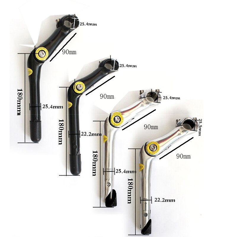 22.2/25.4Mm Verstelbare Stuurpen 0-90 Graden Weg Mountainbike Riser Fiets Voorvork Stem Extender fietsen Accessoires