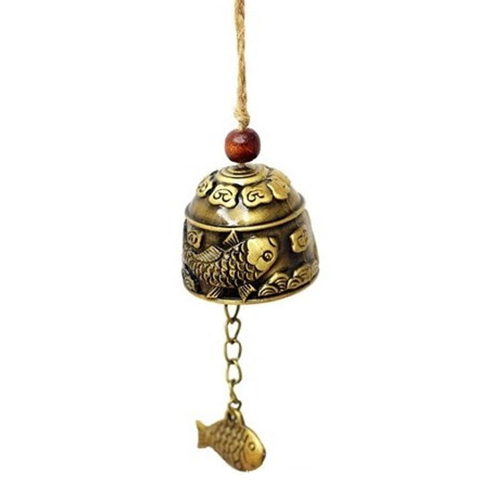 Fengshui Windspiele Garten Glocke Gute Glück Hängen Ornament Antike Drachen Bronze- Fisch Jahrgang Segnen Hause Handwerk