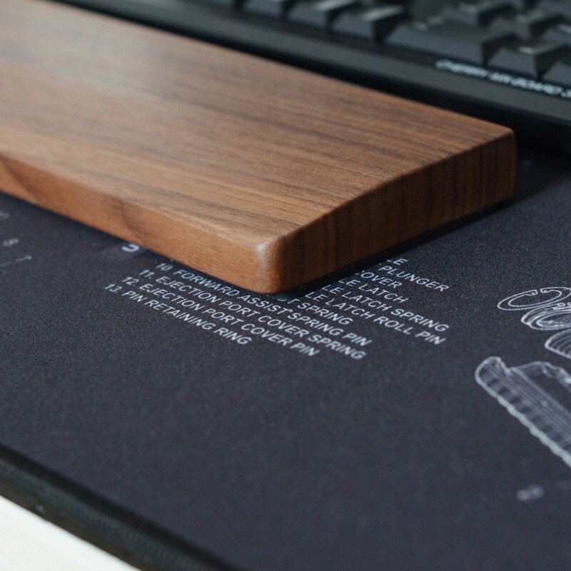Nussbaum Holz Mechanische Tastatur Handgelenk Rest mit Anti-Slip Matte Ergonomische Gaming Schreibtisch Handgelenk Pad Unterstützung 61 87 104 schlüssel
