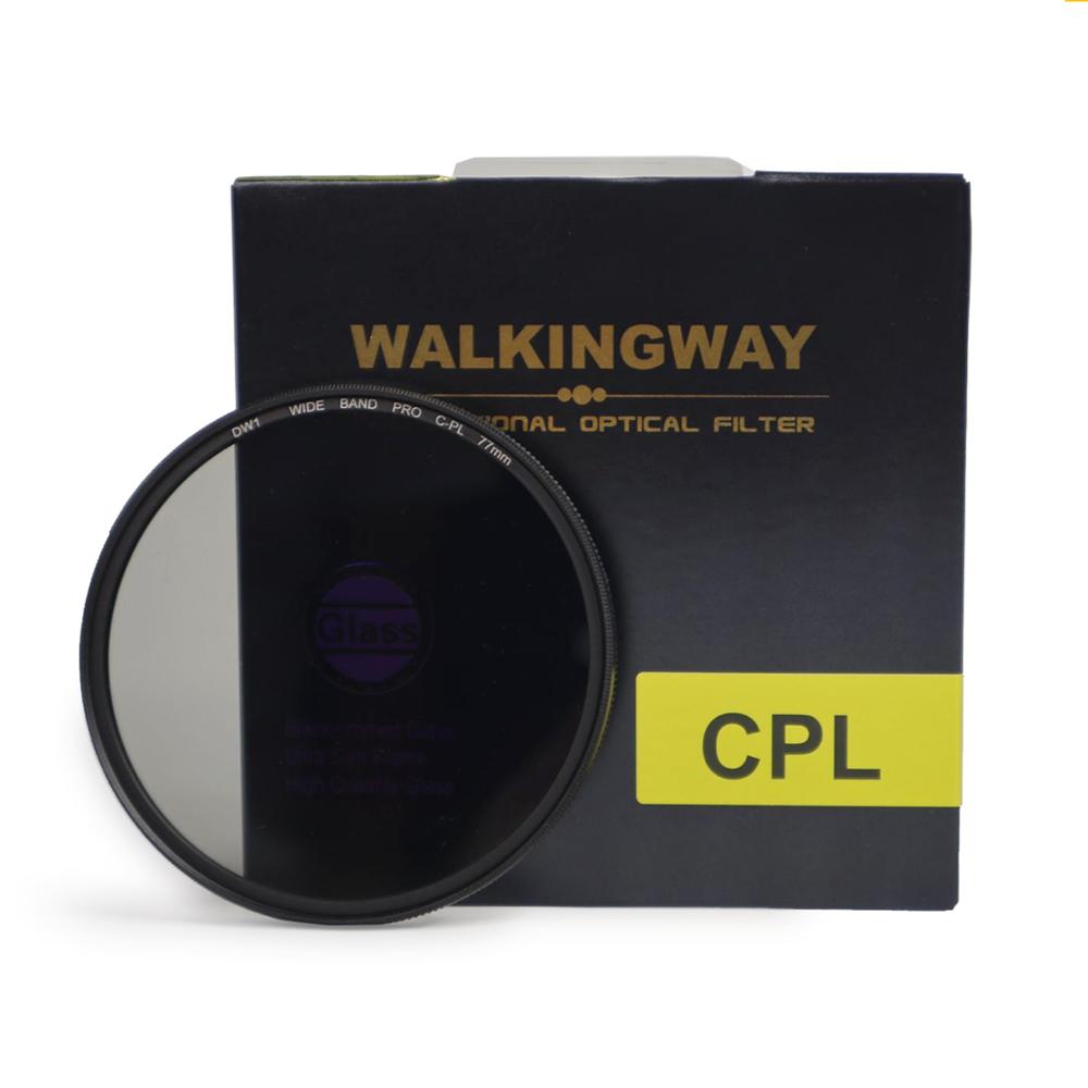 Walkingway Cpl Camera Filter Circulaire Polarisatiefilters CIR-PL Filters Filtor Voor Nikon Canon Dslr Camera Lens 52/55/58/62/67/72/77/82