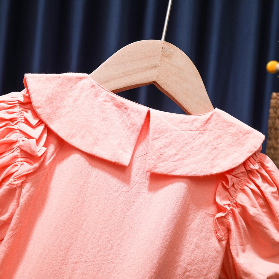 Chemisiers en coton à manches courtes pour bébés filles, vêtements d'été, tenue princesse élégante, mignon, doux, Tee-Shirt de fête, 1-6T