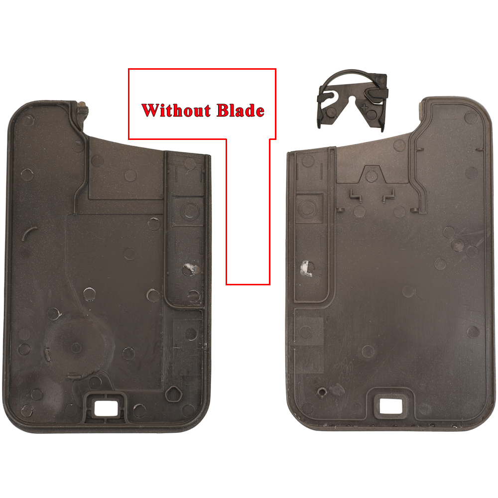 Jingyuqin 2 boutons voiture clé à distance coque de carte à puce étui sans clé pour Renault Laguna Espace remplacement: green / 4 boutons