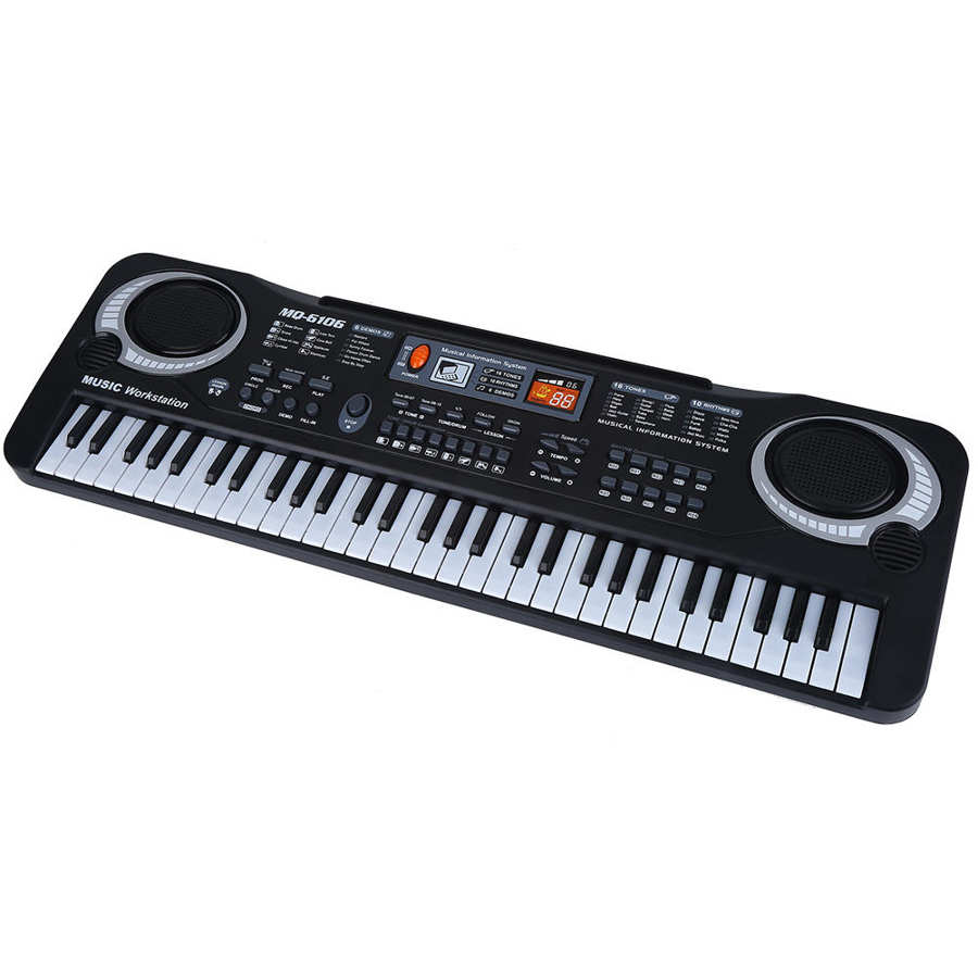 Electric Keyboard Digital Music Piano 61 Keys Instrument Microphone Xmas