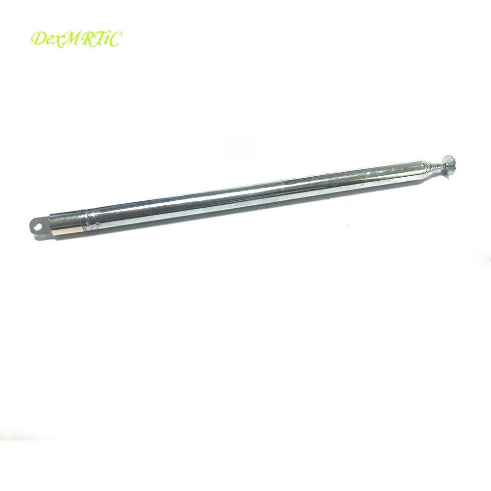 1PC Telescopic Antenna 1200mm FM Radio Telecontrol Alarm Antenna 10 Sections Stainless Steel Aerial