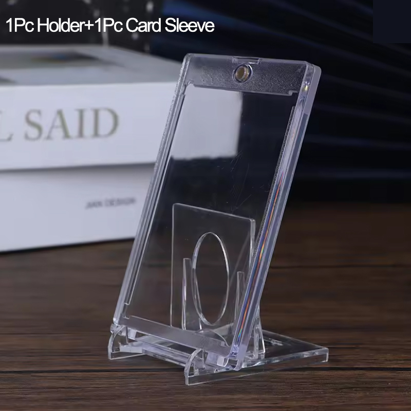 1/20 st magnetiska korthållare, kortskydd, hårda plastfodral, handelsdisplayfodral, sportkort, -2 stilar att välja mellan: Grå