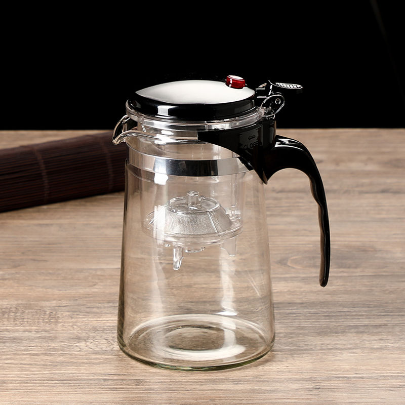 Chá infusor bules de chá de vidro resistente ao calor conjunto de chá chinês kung fu conjuntos de chá chaleira fabricante de vidro de café conveniente escritório bule de chá