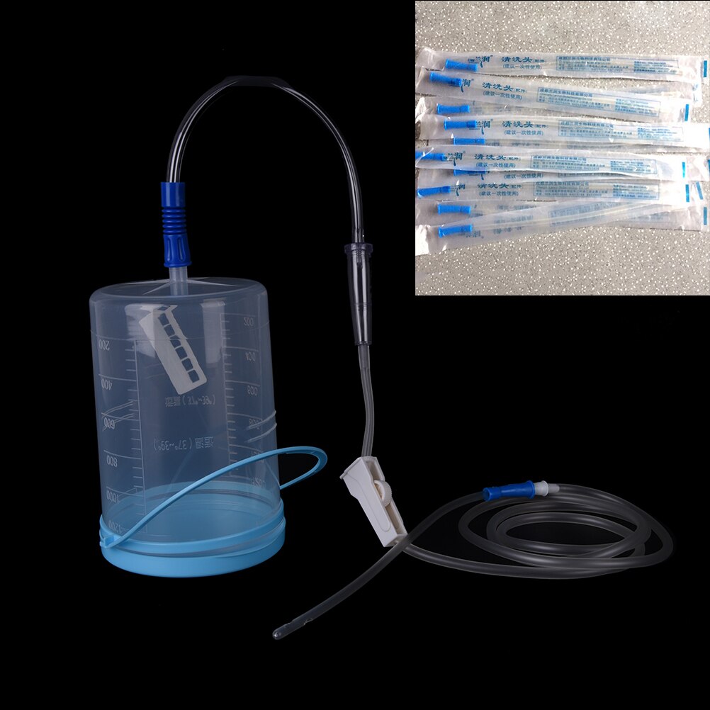 Nuova Famiglia Clistere Intestinale Gesen Caffè Intestino Intestino Clistere a Botte Sacchetto Dispositivo di Idroterapia Dispositivo con 10 Tubo Prodotto per L'igiene