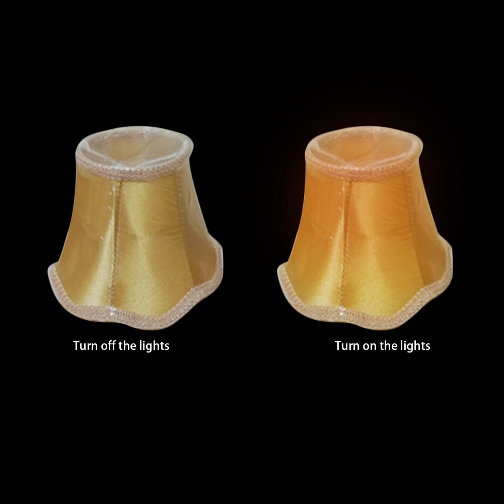 Lampshade Crystal Candle Chandelier Special Lamp Cover Exquisite Cloth Cover E14 Lamp Cover Cloth Shade 4 Patterns to Choose