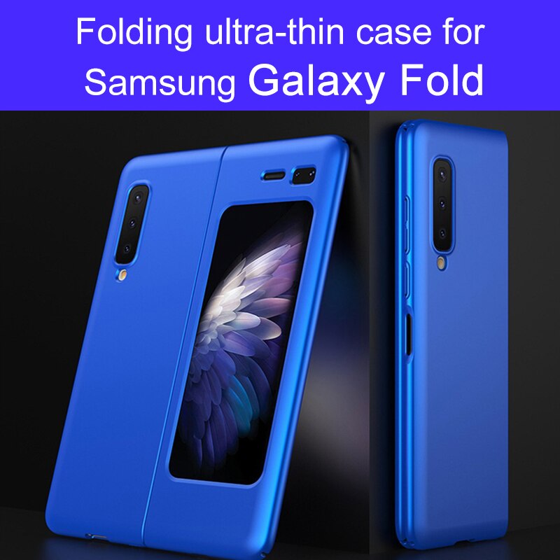 Originele Voor Samsung Galaxy Fold Case Anti-Klop Volledige Bescherming Ultra-Dunne Flip Matte Hard Pc Cover Voor samsung Vouw Coque