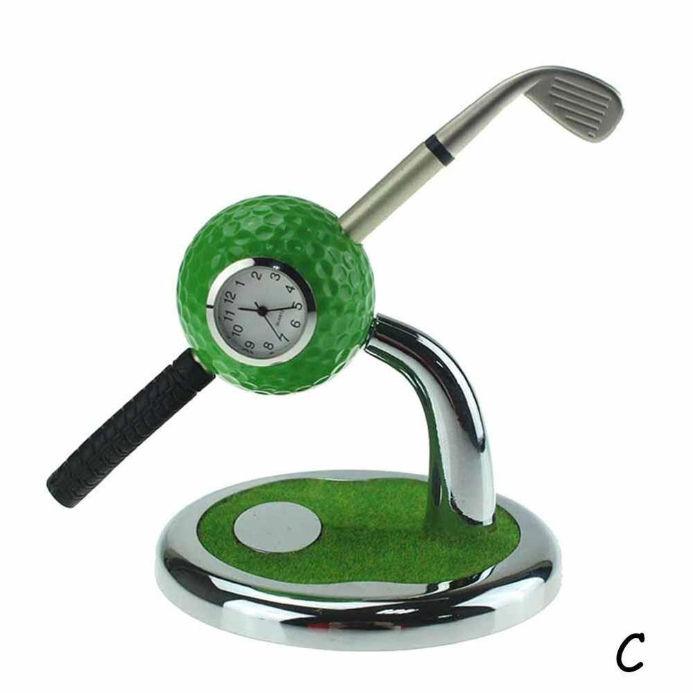 Mini bolígrafo con pelota de Golf de escritorio, soporte con bolígrafos de Golf, Juego de 2 piezas de Golf, recuerdo de gira, de novedad: Rosa