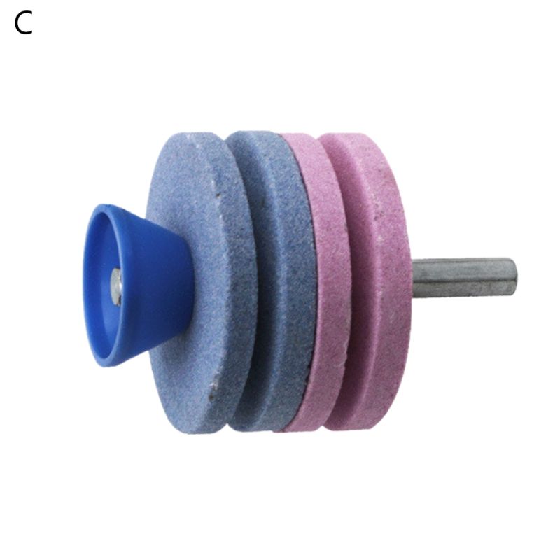 Blade Sharpener Lawn Mower Grinding Rotary Drill Cut Lawnmower Blade Sharpener: Color C