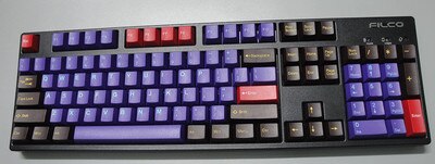 Formaggio bianco tastiera cherry mx interruttore 104 keycaps Taihao doppio colpo: Fantasy purple light