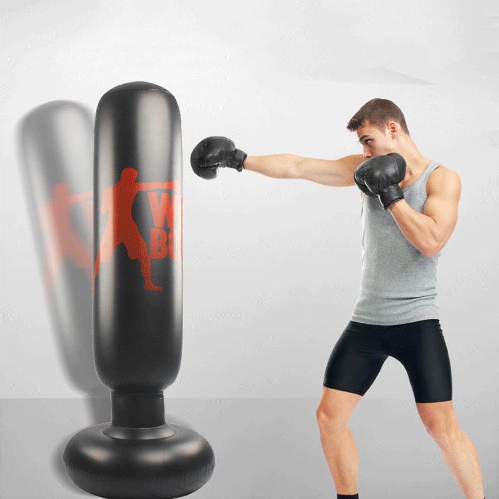 Kids Adults Punching Bag, Inflatable Boxing Punching Bag, Fitness Freestanding Boxing Bag, Training Equipment