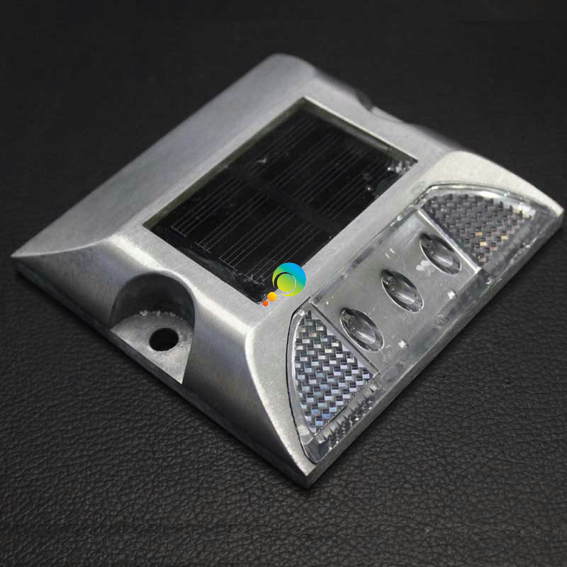 Yellow flashing light One side LED reflector solar powered led driveway markers road stud