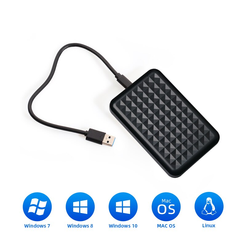 KingSpec 2.5 Boîtier de disque dur SATA USB 3.0 Disque dur externe Boîtier Pour 2.5 Pouces SSD Disque Dur Noir