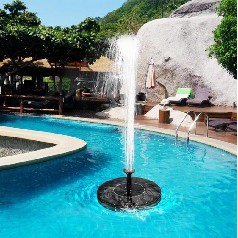 Mini Solar Powered Fountain Garden Pool Pond Solar Panel Floating Fountain Garden Decoration Patio Bird Bath Water Fountain