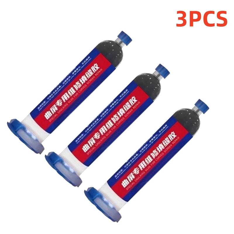 Colle de Réparation pour Téléphone - 10/30ML - Entretien Écran Courbé - Mastic Étanche - Application Plastique: Noir