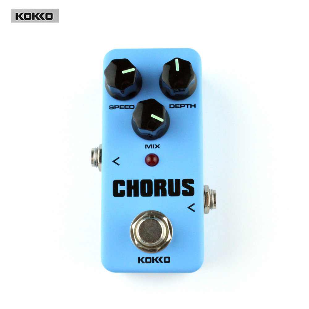 KOKKO Portable guitare effet pédale compresseur Booster distorsion Overdrive 9V 1A adaptateur 5 voies câble 10 voies pédale alimentation: CHORUS