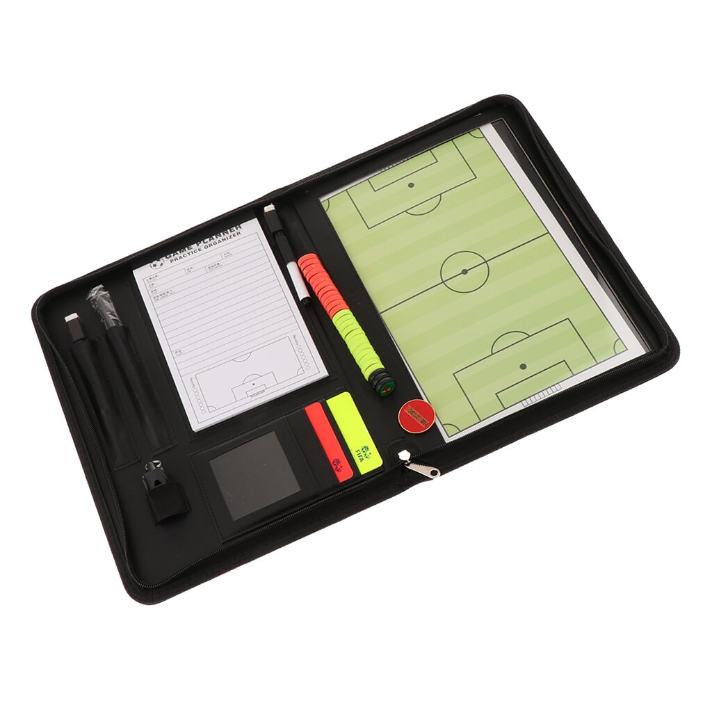 Soccer Magnetic Clipboard Football Coaches Coaching Boards with Yellow Red Cards Score Sheet