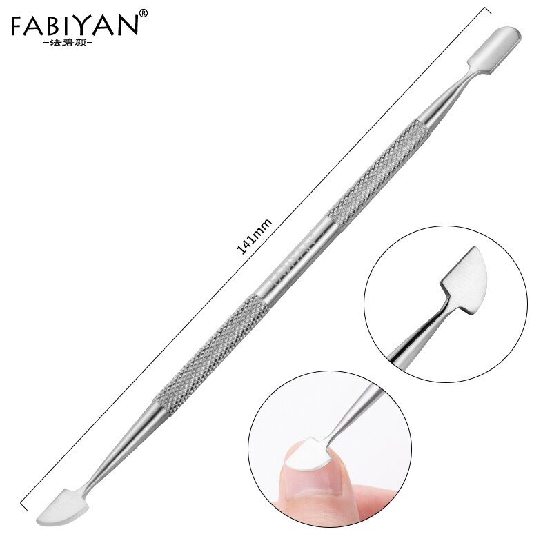 Ustensile de pédicure pour le soin des pieds, accessoire à double embout pour le nettoyage des ongles incarnés, avec crochet décapant et poussoir de cuticule, manche avec cannelure en acier inoxydable,: 08