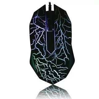 Souris de jeu ergonomique à câble USB, 3200 DPI, silencieuse, avec rétro-éclairage LED, 6 boutons, pour ordinateur PC et portable: 3-button mouse black