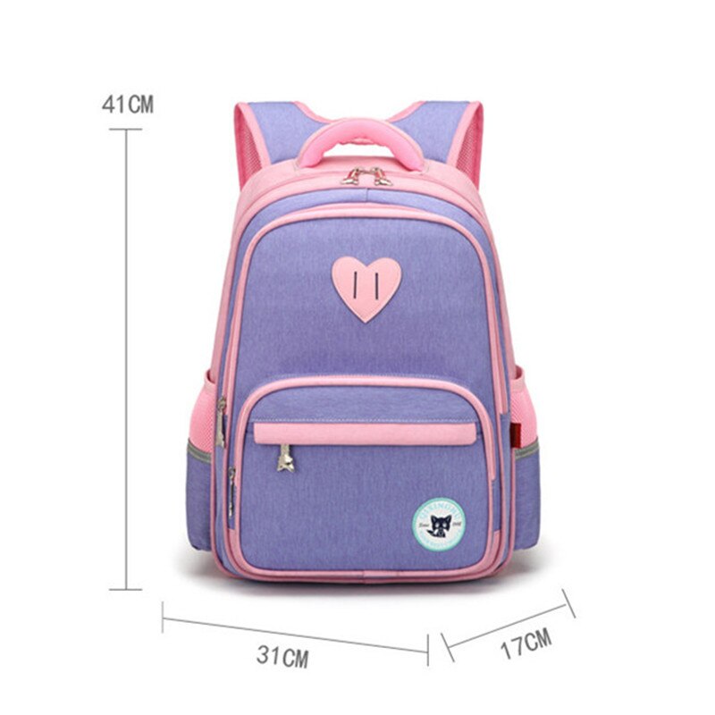 Waterdichte kinderschooltassen jongens meisjes basisschoolrugzakken kindertas schooltas orthopedische rugzak mochila infantil: Paars midden