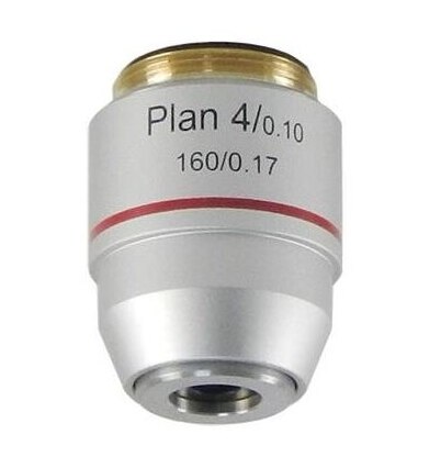 RMS Thread 160/0.17 4X 10X 20X 40X 60X 100X Biological Microscope Plan Objective Lens