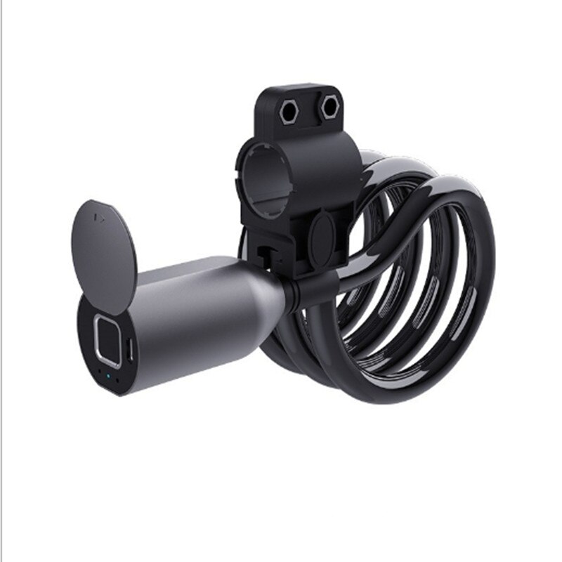 Fingerprint Bicycle Lock Stainless Bicycle Lock Steel Anti Theft Smart Lock USB Waterproof Door Bike Accessories Padlock: Default Title