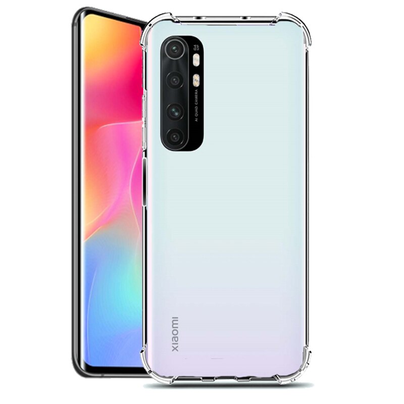 Odporny na wstrząsy pokrowiec na Xiaomi Mi Uwaga 10 Lite 10T zawodowiec 5G pokrowiec przezroczysty silikonowy TPU twardy przezroczysty pokrowiec na Xiaomi 10 Lite Coque