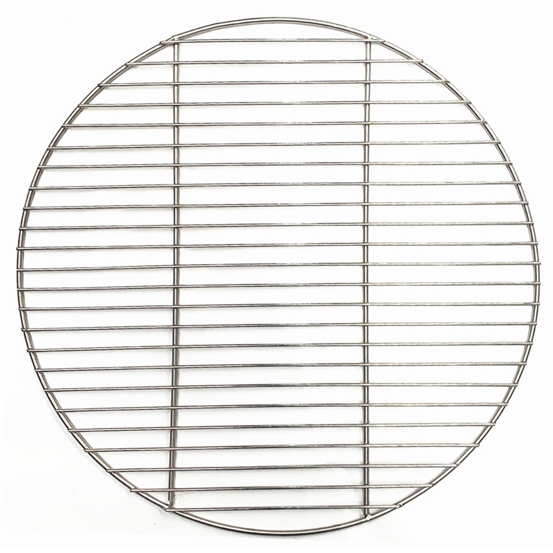 Non-Stick 304 Stainless Steel Round BBQ Mesh Mat Grid Home Roast Bacon Grill Tool Iron Nets Barbecue Accessories: 44cm Diameter