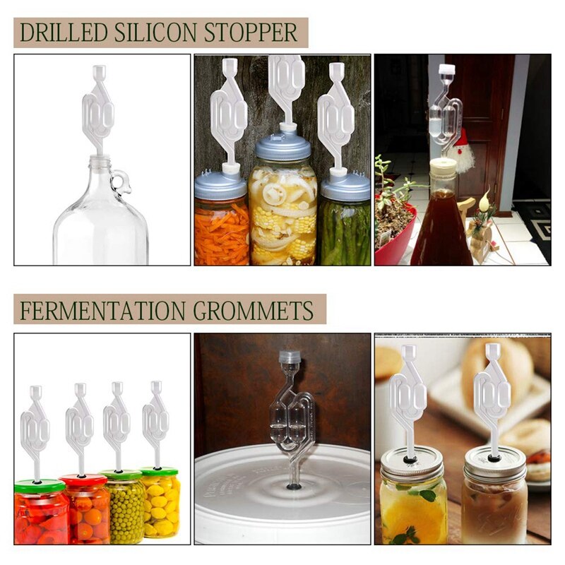 Fermentation Air Lock, 5 SShaped Air Locks with S... Grandado